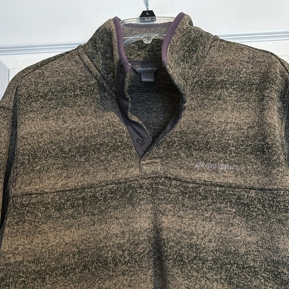 Eddie Bauer men’s quarter snap fleece sweater size large - Picture 2 of 8